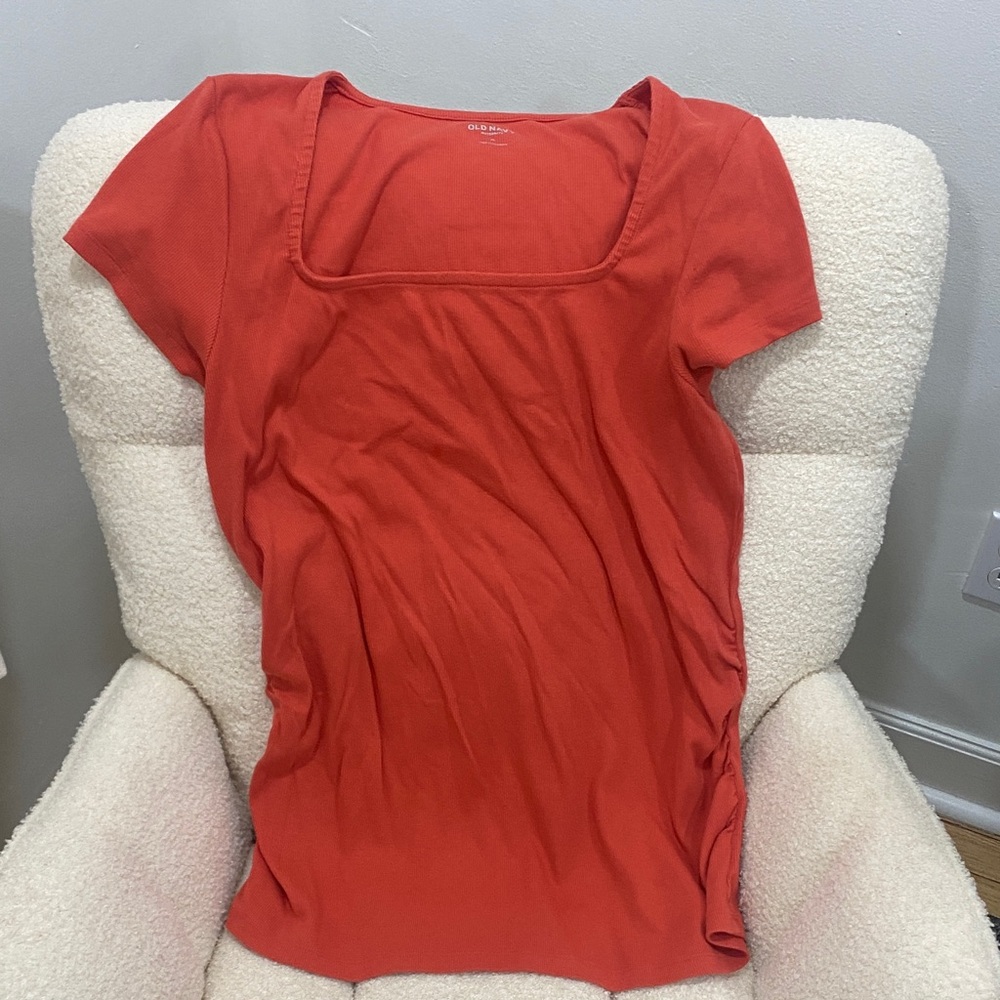 Orange Maternity Top